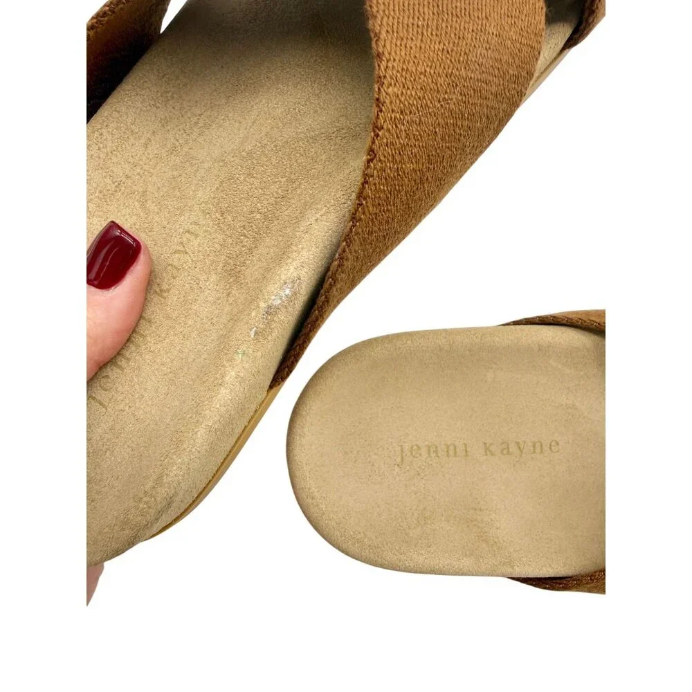 Jenni Kayne Cotton Crossover Sandal in Walnut - Size 6 - Picture 5 of 6